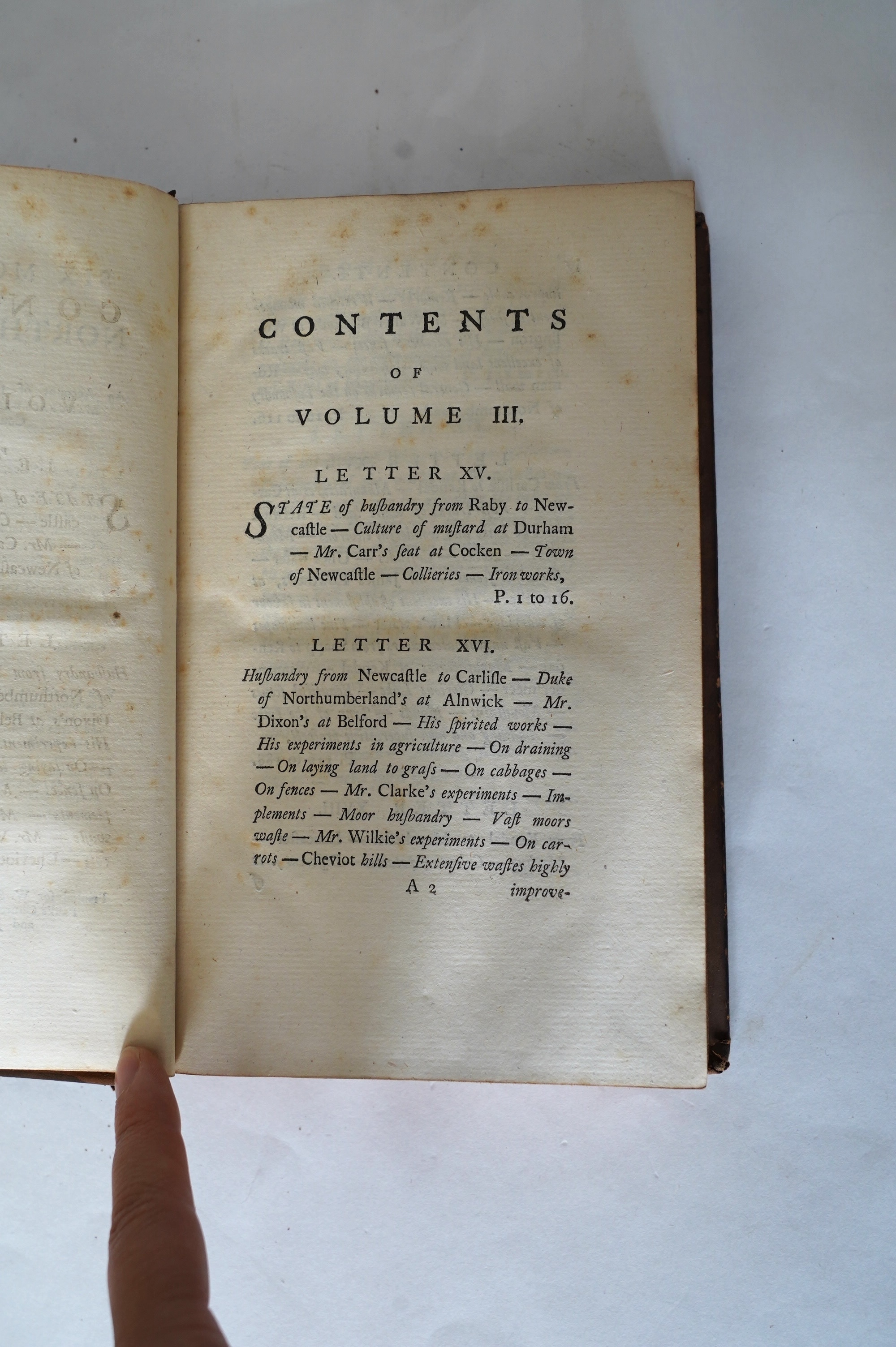 Young, Arthur - A Six Months Tour through the North of England. 1st edition, 4 vols. 28 plates (some folded, incl. a map of the Bridgewater Canal) and 6 folded tables; contemp. calf. 1770